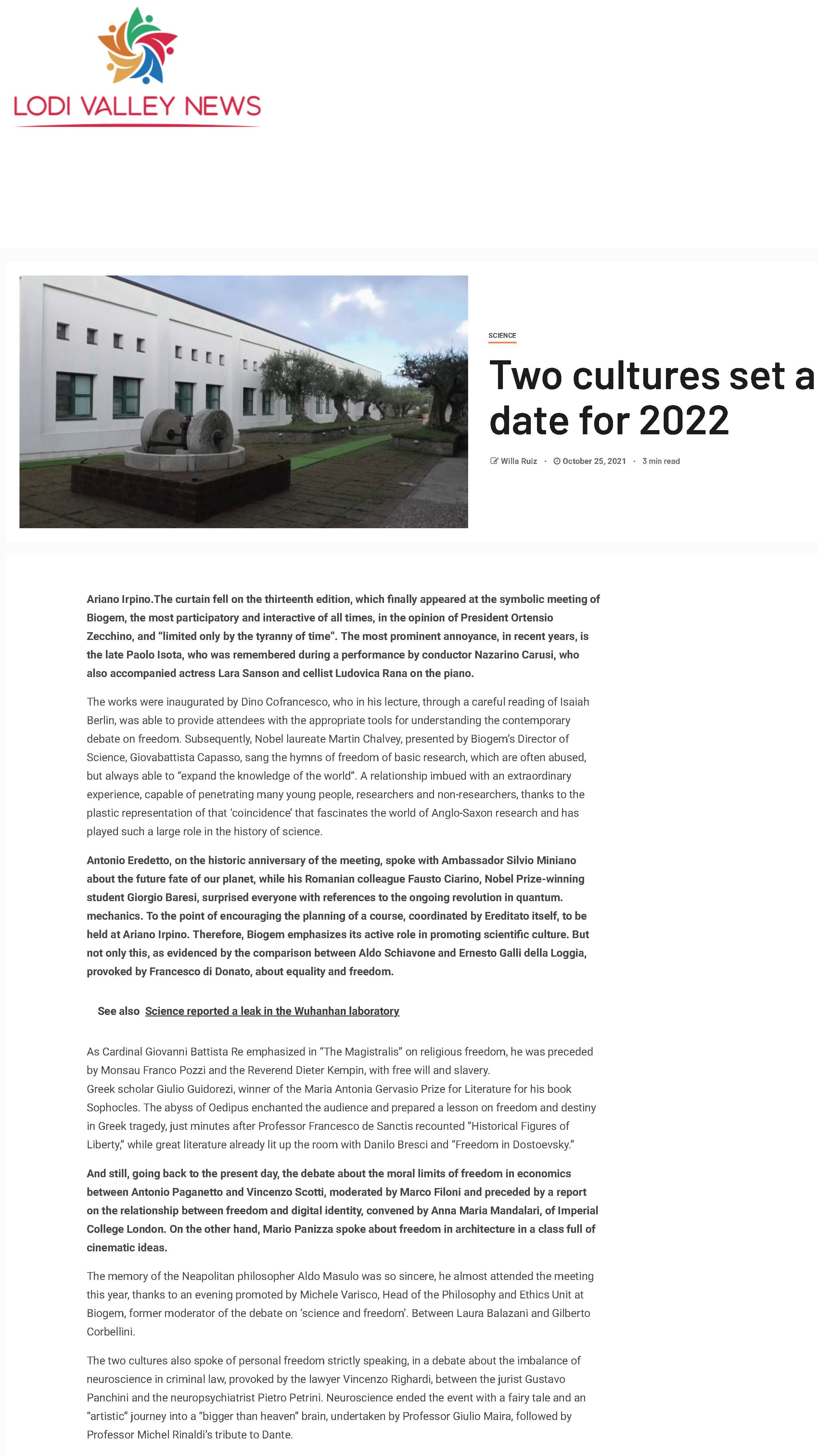 Two cultures set a date for 2022