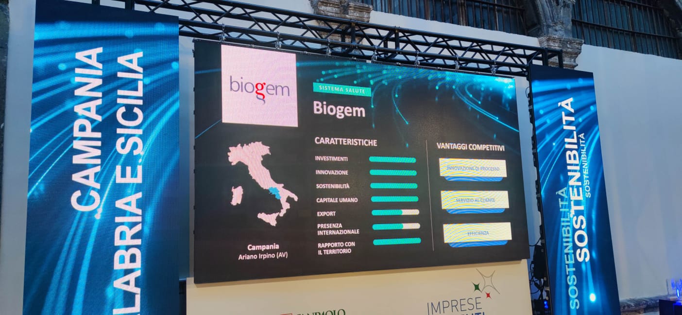 Biogem selezionato tra le 'Imprese Vincenti' di Intesa Sanpaolo