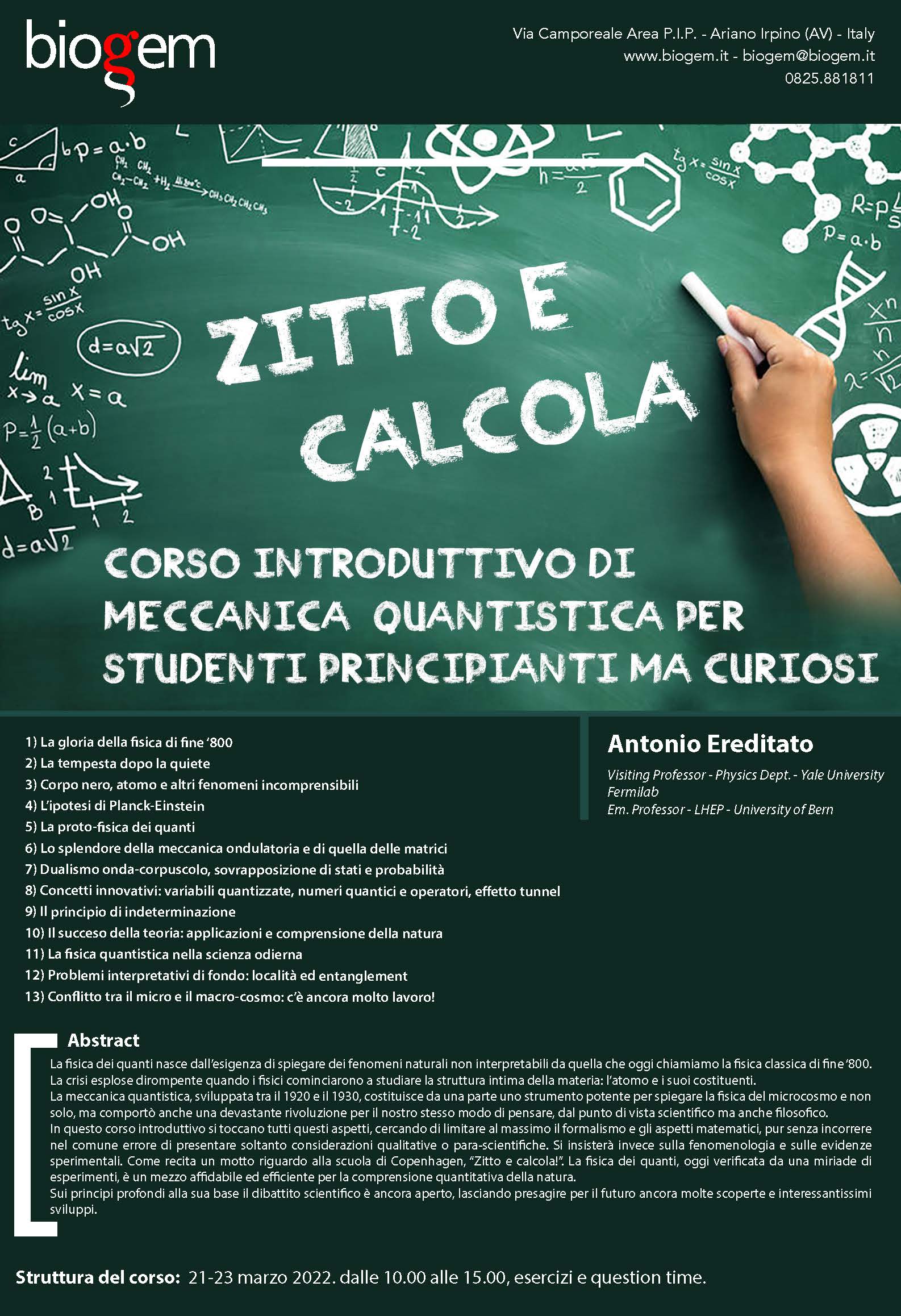 Biogem fisica quantistica