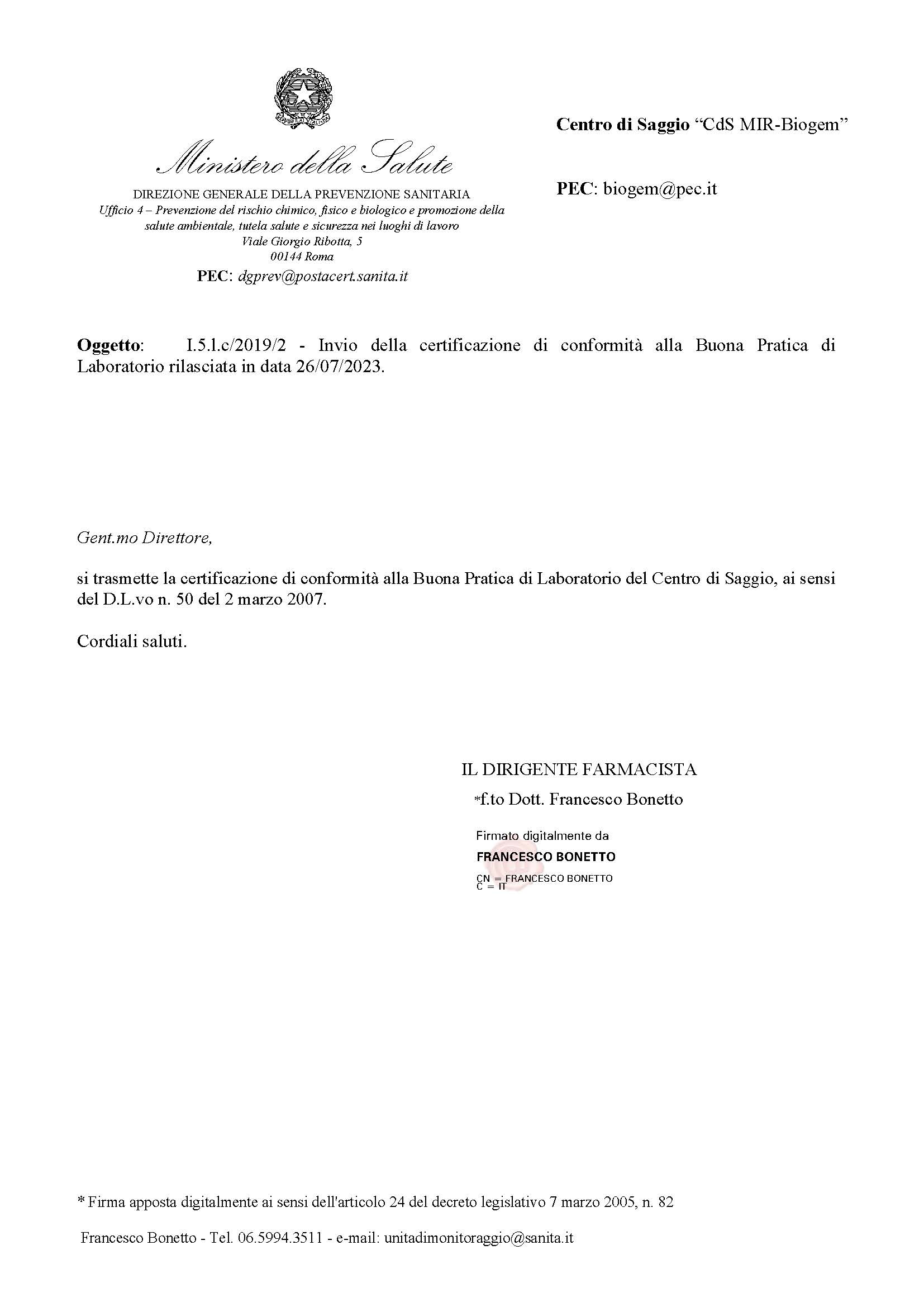 Id 600612758 2023 07 26 13 41 24 BIOGEM ID CERT 925 TRASM CERT 179 signed